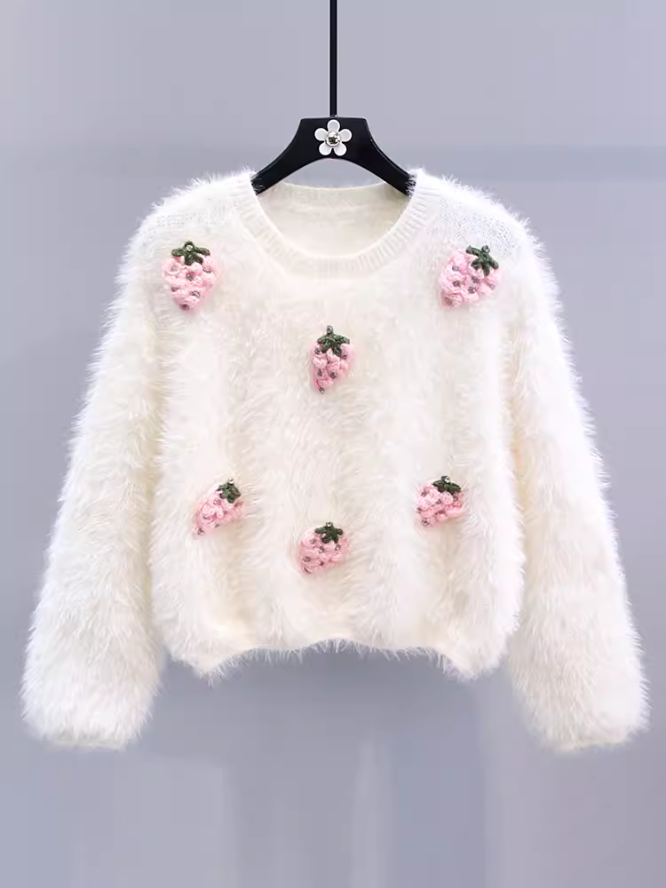 women's autumn and winter 3D floral sweater YM669