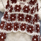 Vintage Knitted Hollow Crochet Sweater  YM1687