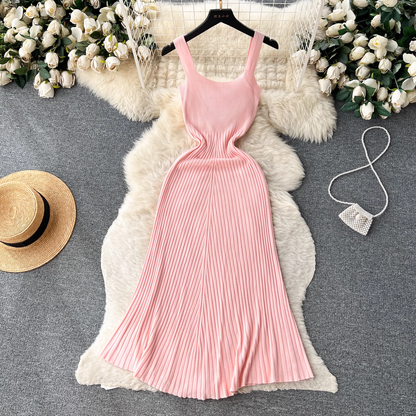 Retro suspender dress women's casual dress YM311