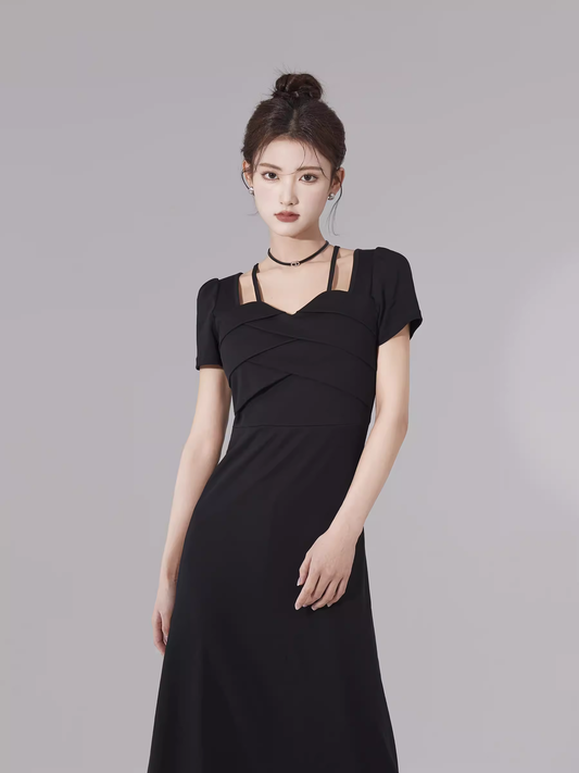 women's black dress YM1552