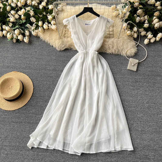 women's summer white dress YM1097