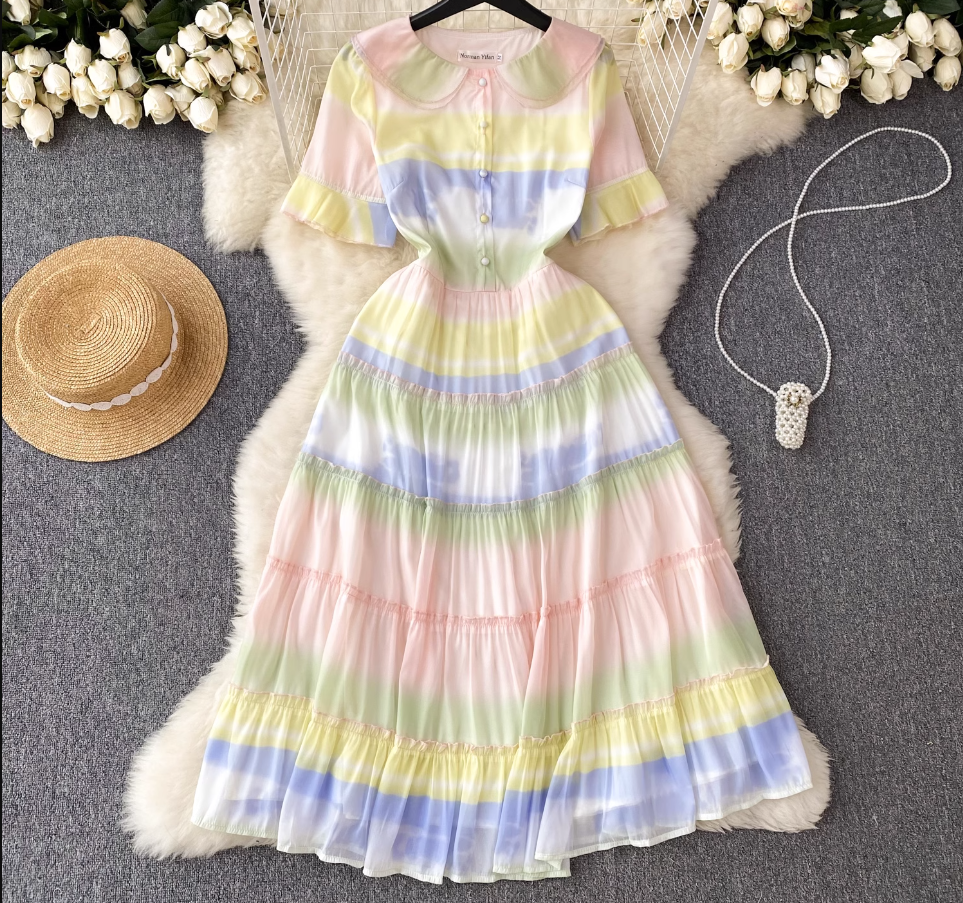 women's summer chiffon dress , YM170