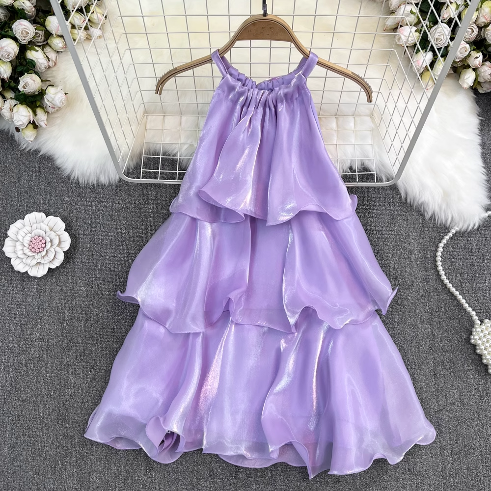 A-line Halter Neck Tutu Dress, YM267