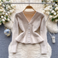 Winter knitted cardigan age-reducing versatile sweater for women YM1577