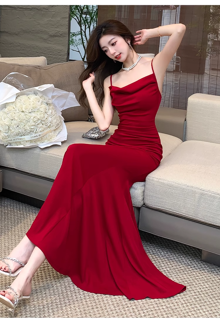 Sexy Red Long Dress YM1256