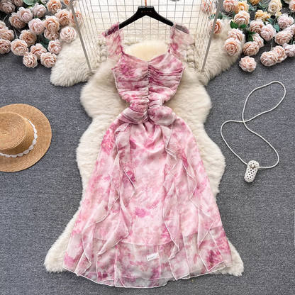 French retro floral dress  YM1236