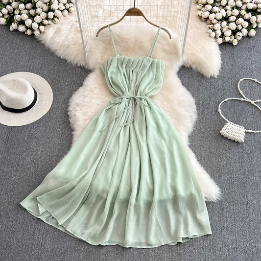 Fashion A-line Chiffon Dress ,YM221