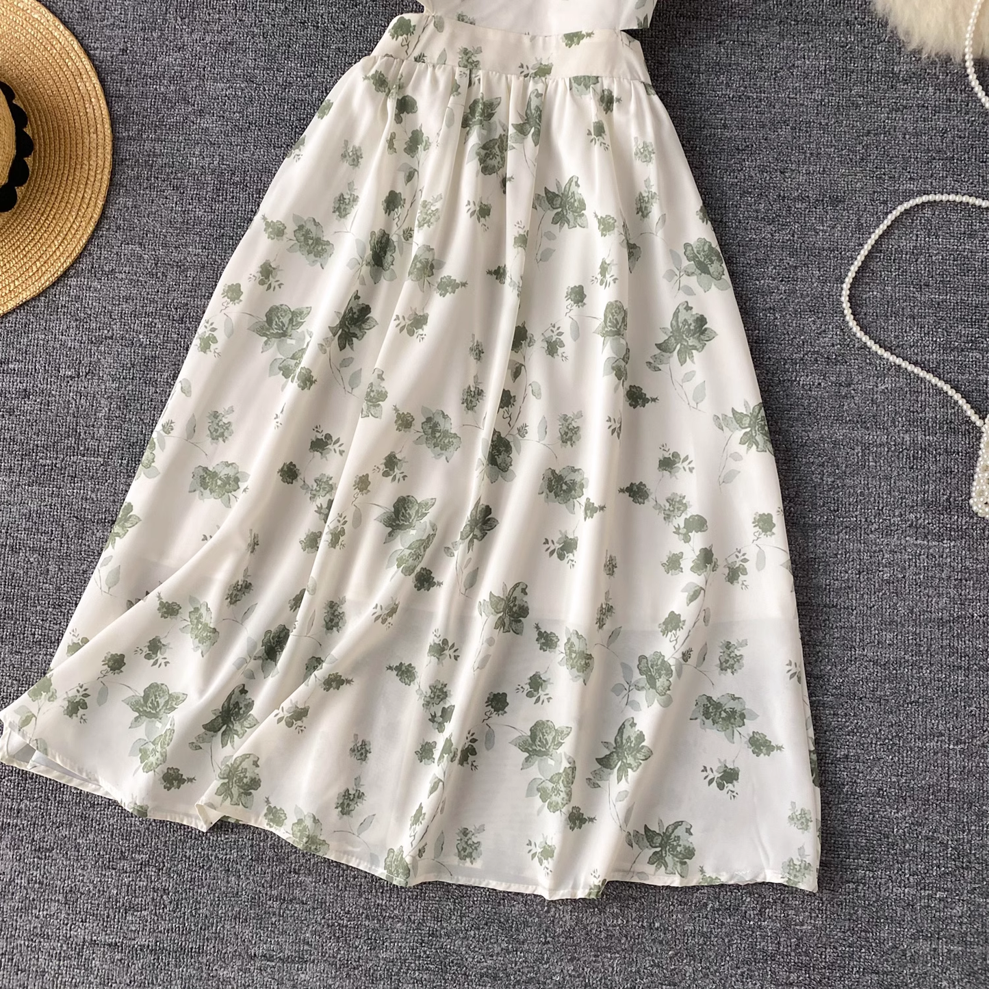 Women's summer V-neck floral dress YM1098