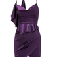 Purple suspender ruffle dress YM1915