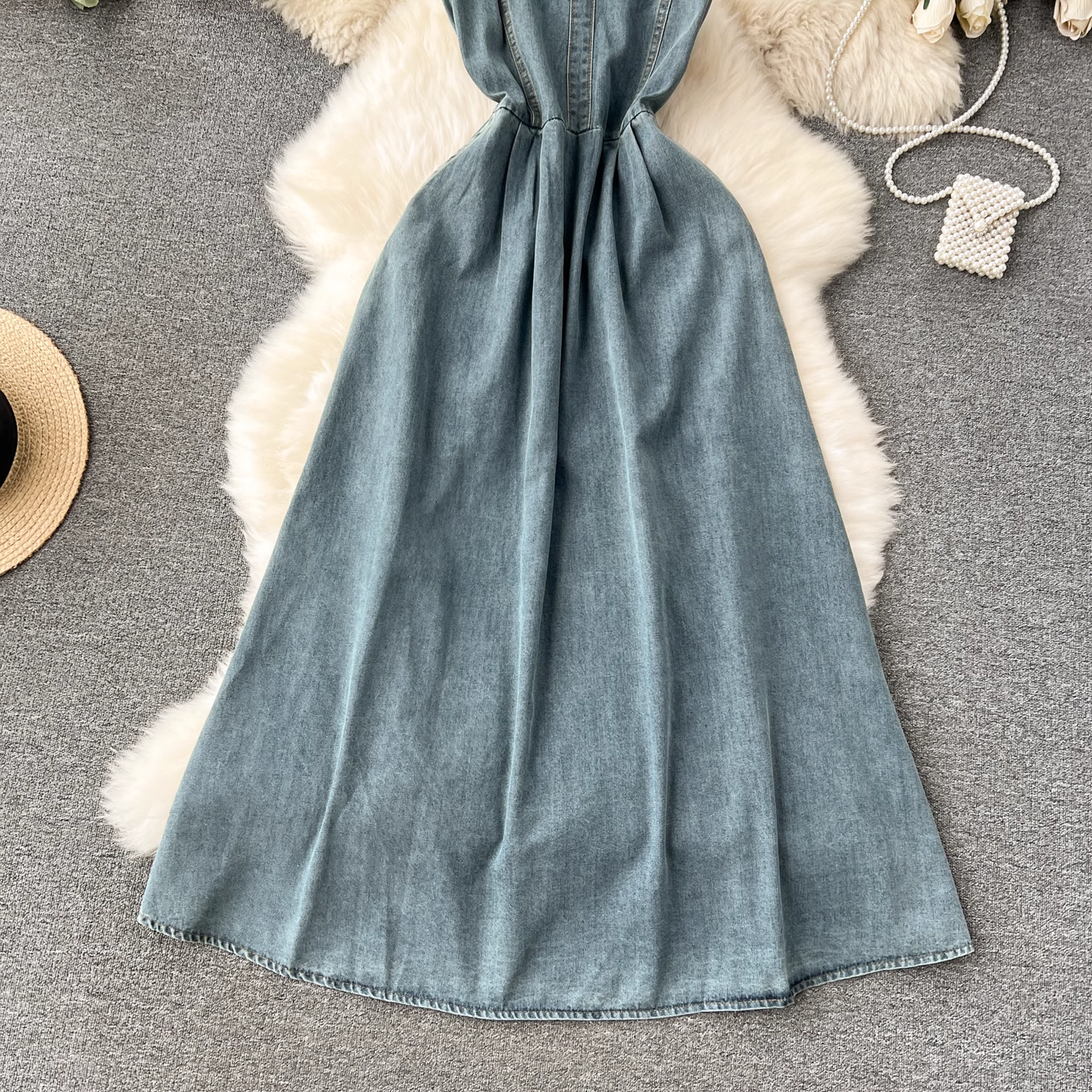 women's retro denim dress YM1124