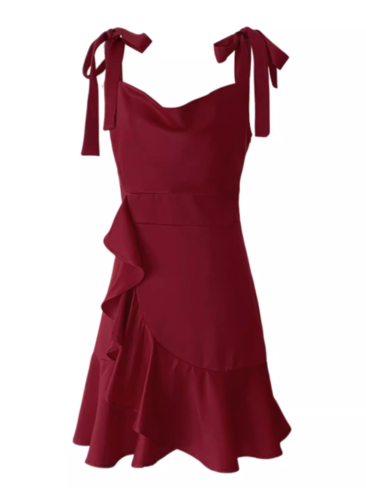 women's new summer style red suspender dress YM880