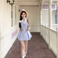 Lovely Women's Sleeveless Shirt Dress With Waist And Elegant A Line Short Dress YM1744