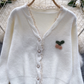 Sweater Coat Women's Sweet Lace V-Neck Single Breasted Sweater YM1691