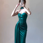 Green Sexy Prom Dress Strapless Slit Party Dres YM1735