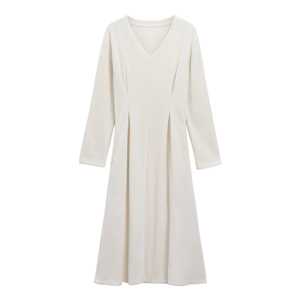 A-line V-neck long-sleeved dress for women in autumn YM710