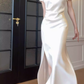 Elegant White Slit Prom Dress Women's Party Birthday Dress YM1697