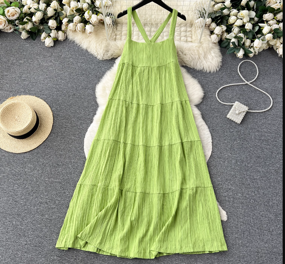 Summer Seaside Holiday Style Hollow Backless Maxi Dress ,YM152