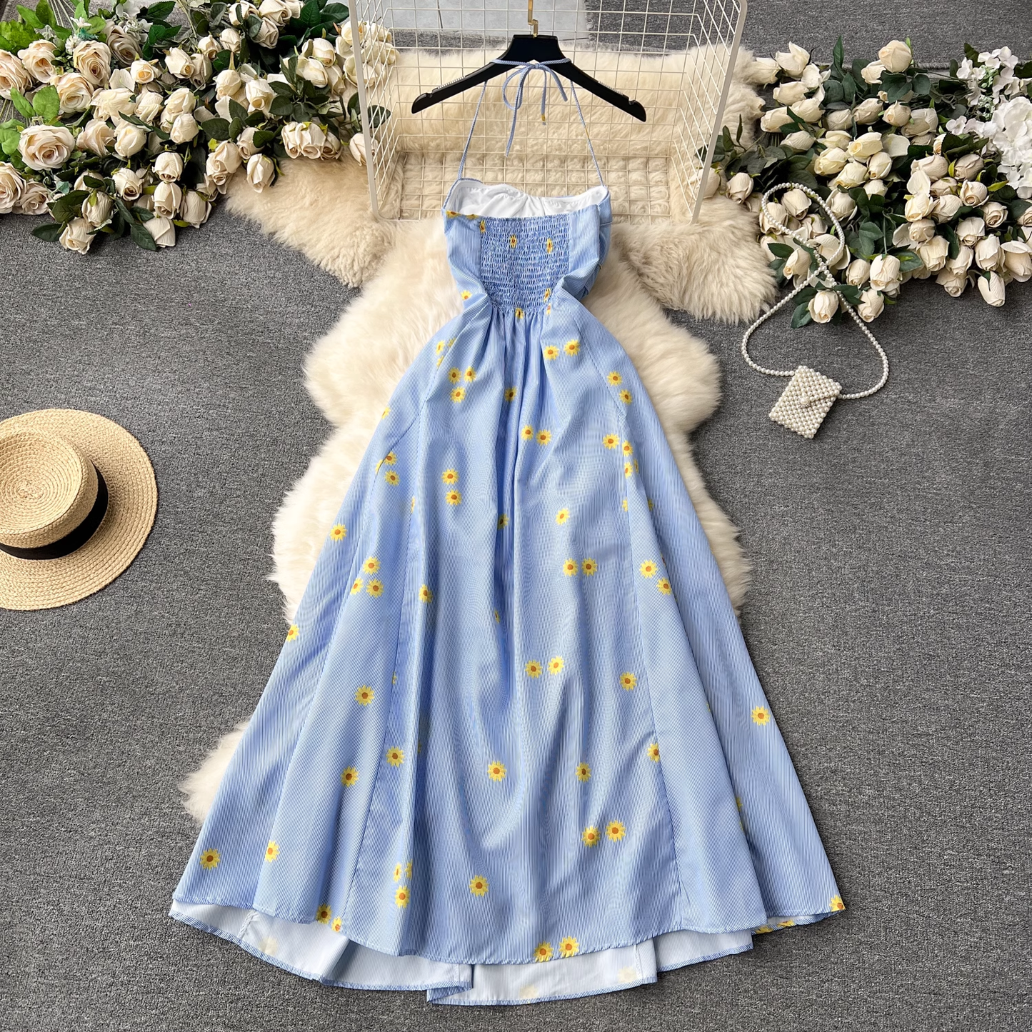 Daisy print dress YM1238