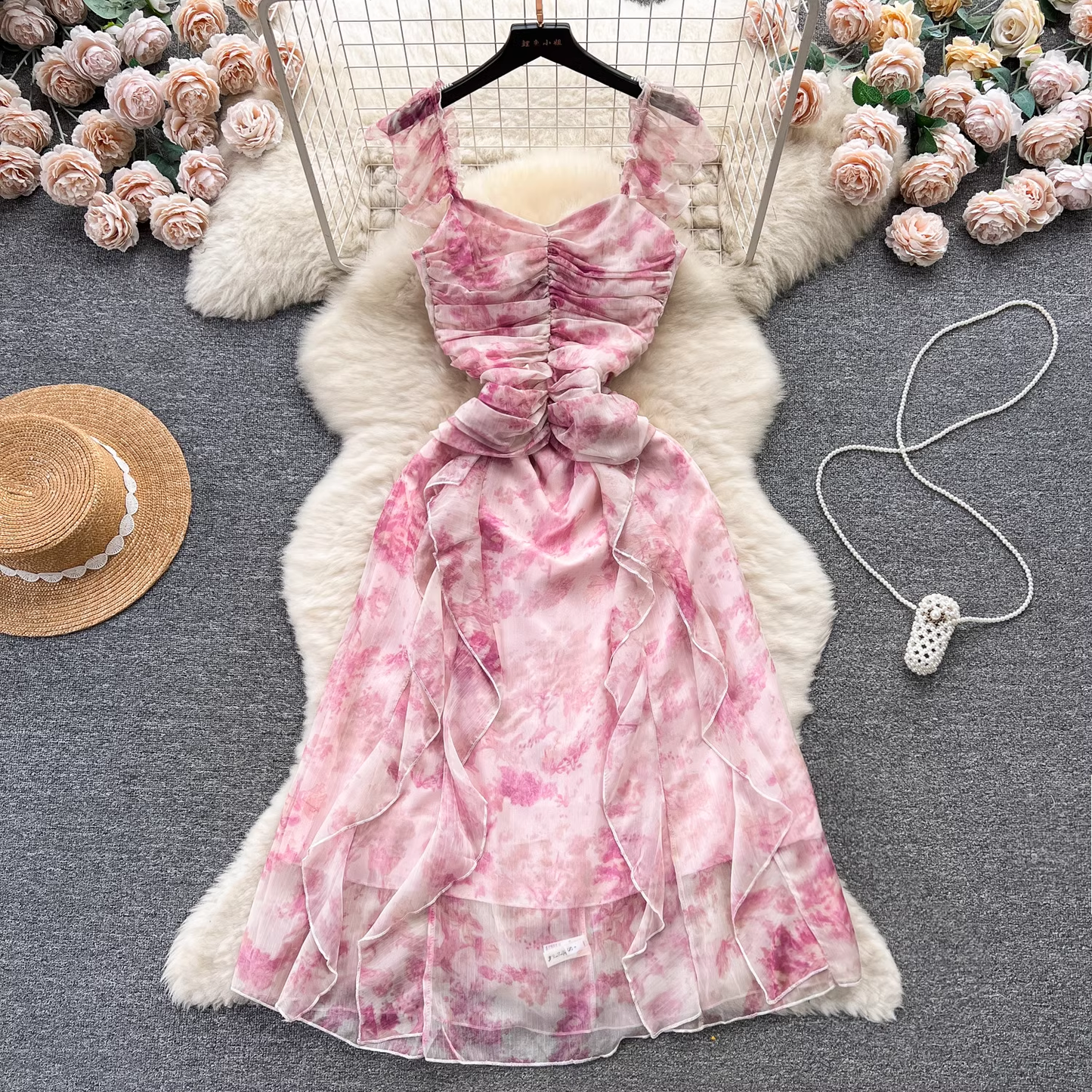 A-line Floral Summer Dress  YM1211