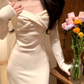 Classy Women's Long Sleeve Slim Fit Prom Dress Birthday Outfits YM1750