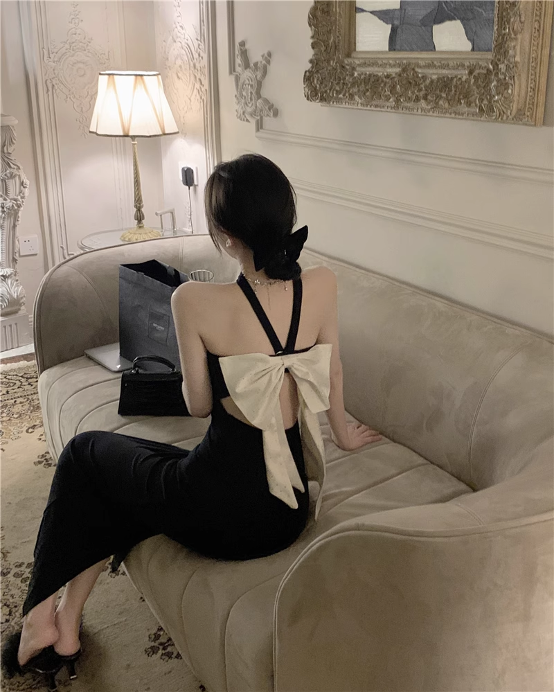 Backless Black Dress  YM1535