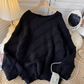 Pullover sweater women's autumn and winter round neck loose knitted sweater YM1576