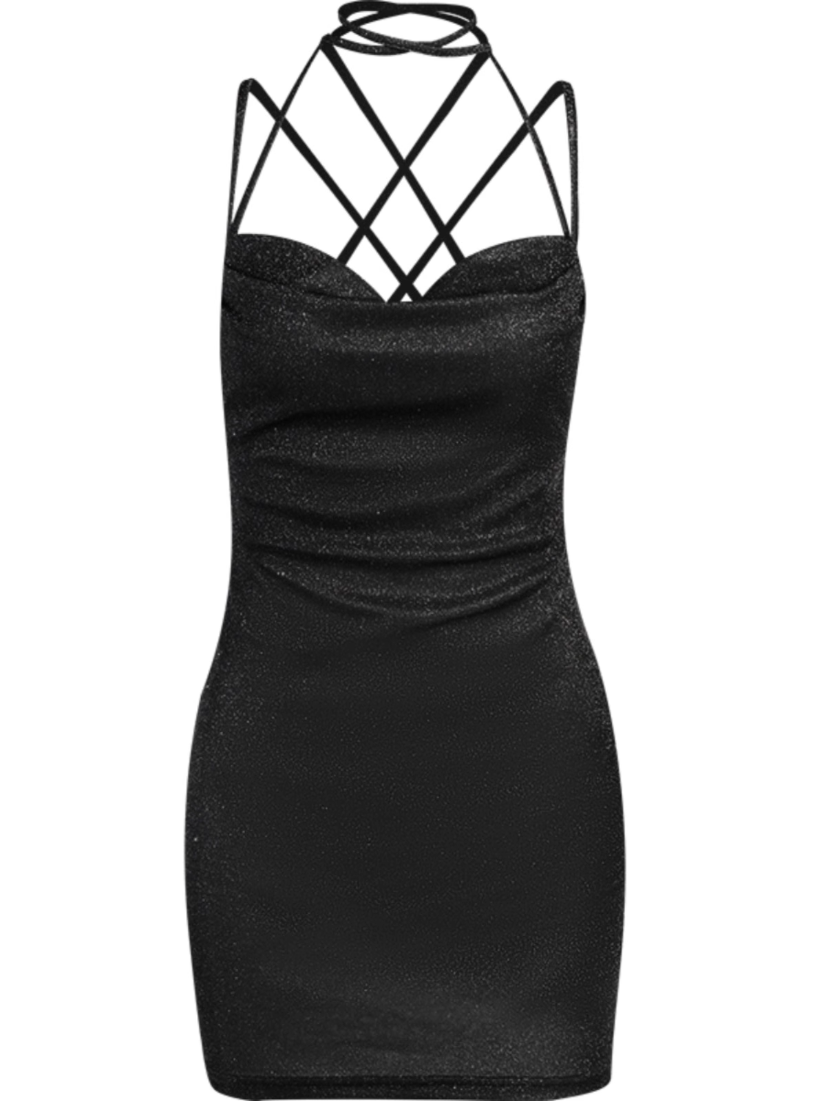 Sexy black bodycon dress  YM741