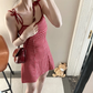 Red Suspender Dress New Retro Short Dress YM1783