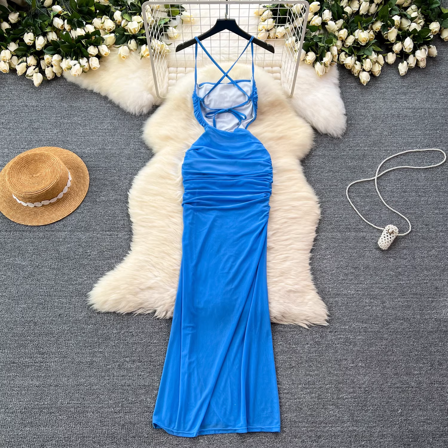 Sexy Blue Summer Dress YM1118