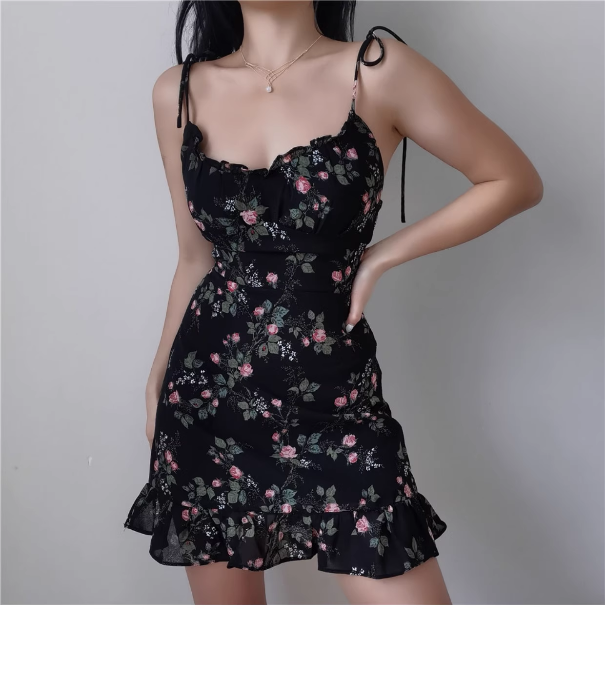 Sexy Floral Party Dress   YM1274