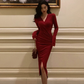 Red Sheath Dress For Women, Party Dress  YM1599