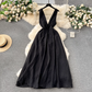 Sexy deep V-neck long sleeveless dress for women YM1138