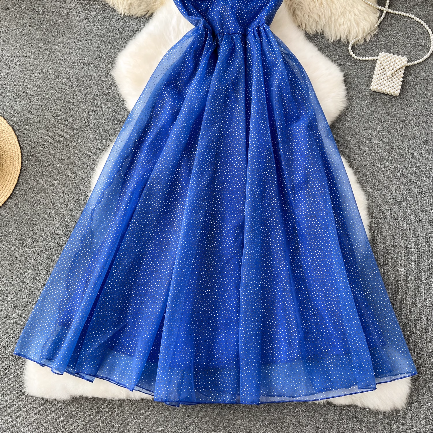 Royal Blue A-line Party Dress  YM1131