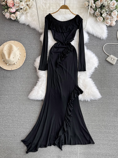 Black Long Sleeves Mermaid Dress  YM912