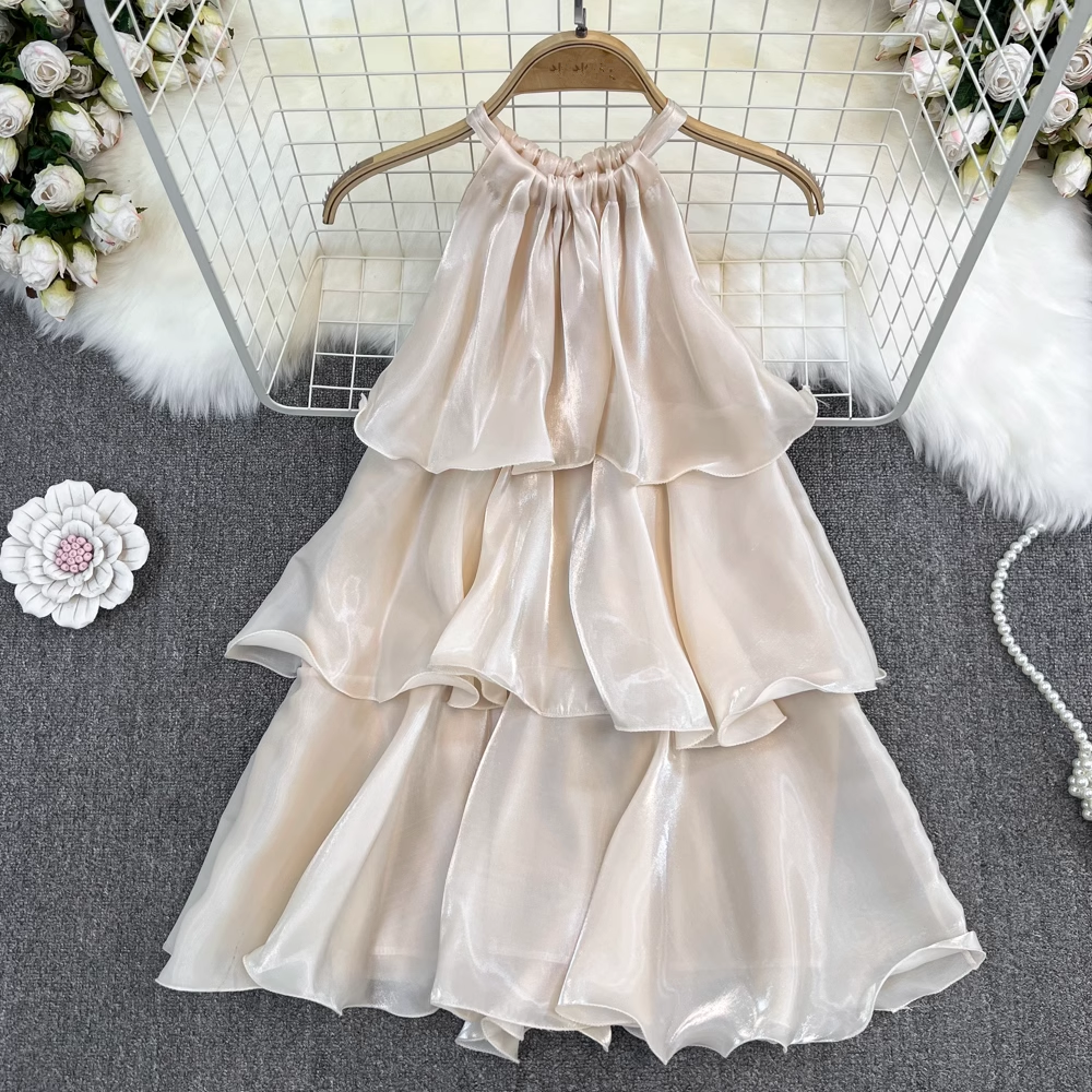 A-line Halter Neck Tutu Dress, YM267