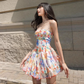 women's sweet colorful floral summer casual dress ,YM09