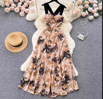 women's floral summer dress ,YM128