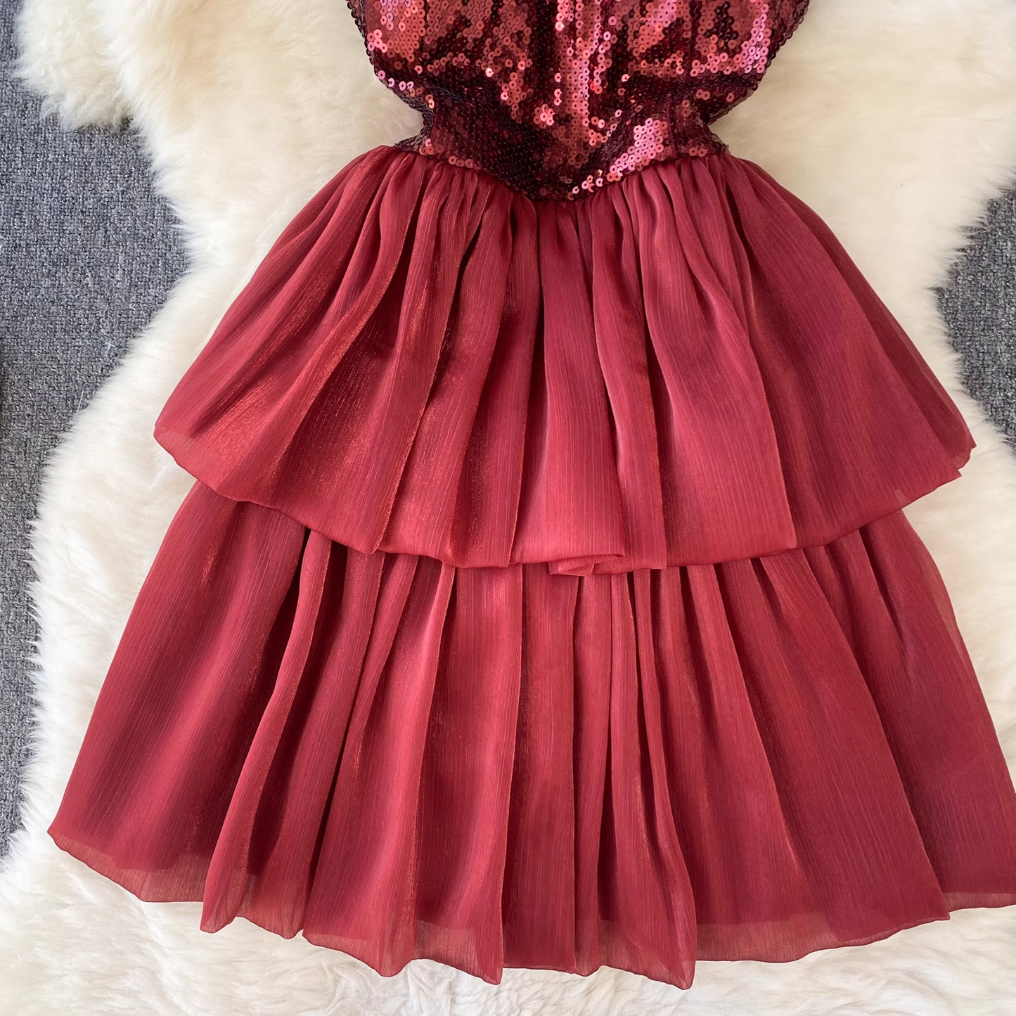 A-line Red Party Dress  YM344