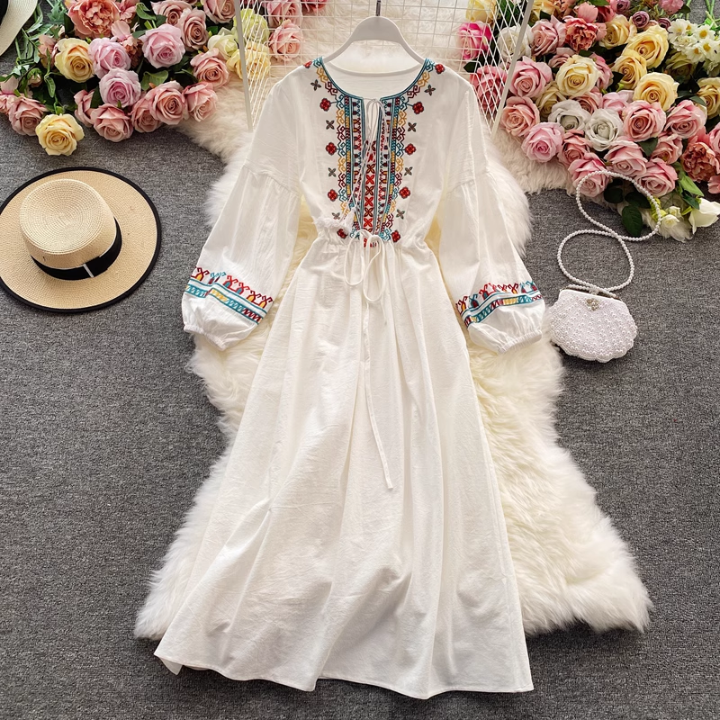 women's beach vacation dress bohemian beach dress  YM597