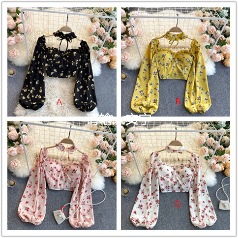 Cute A line summer long sleeves sweet tops, YM78