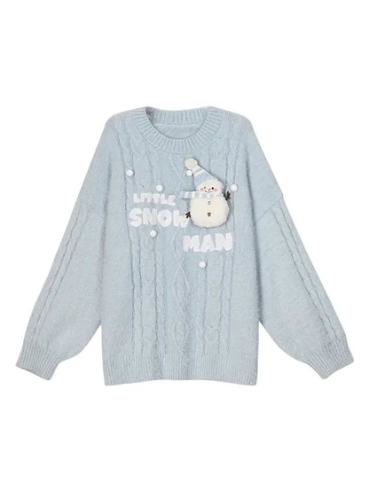 Little Snowman Blue Sweater YM1932