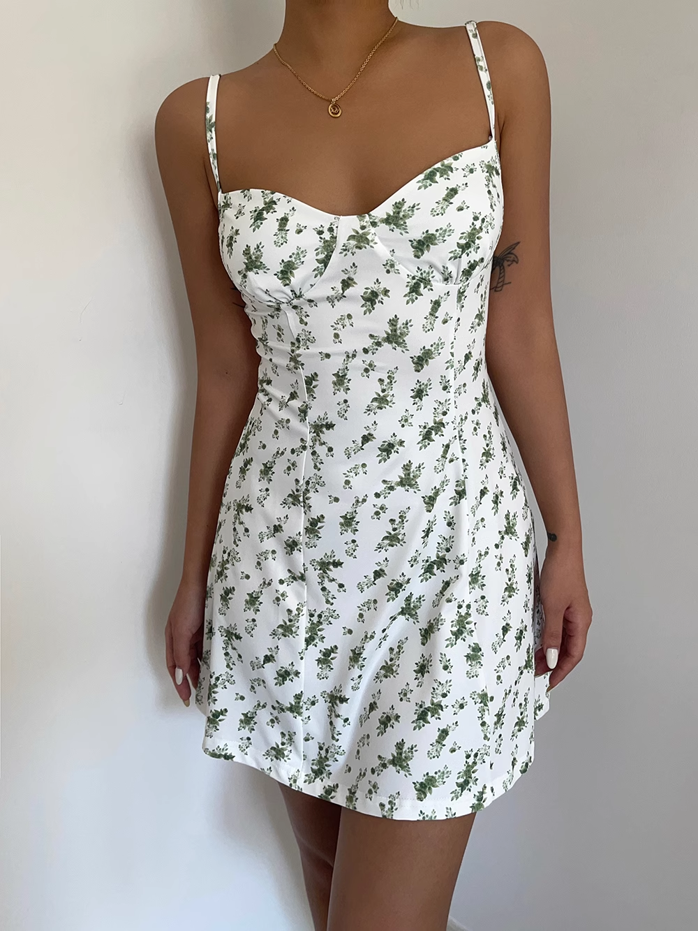 women's suspender floral dress YM1280