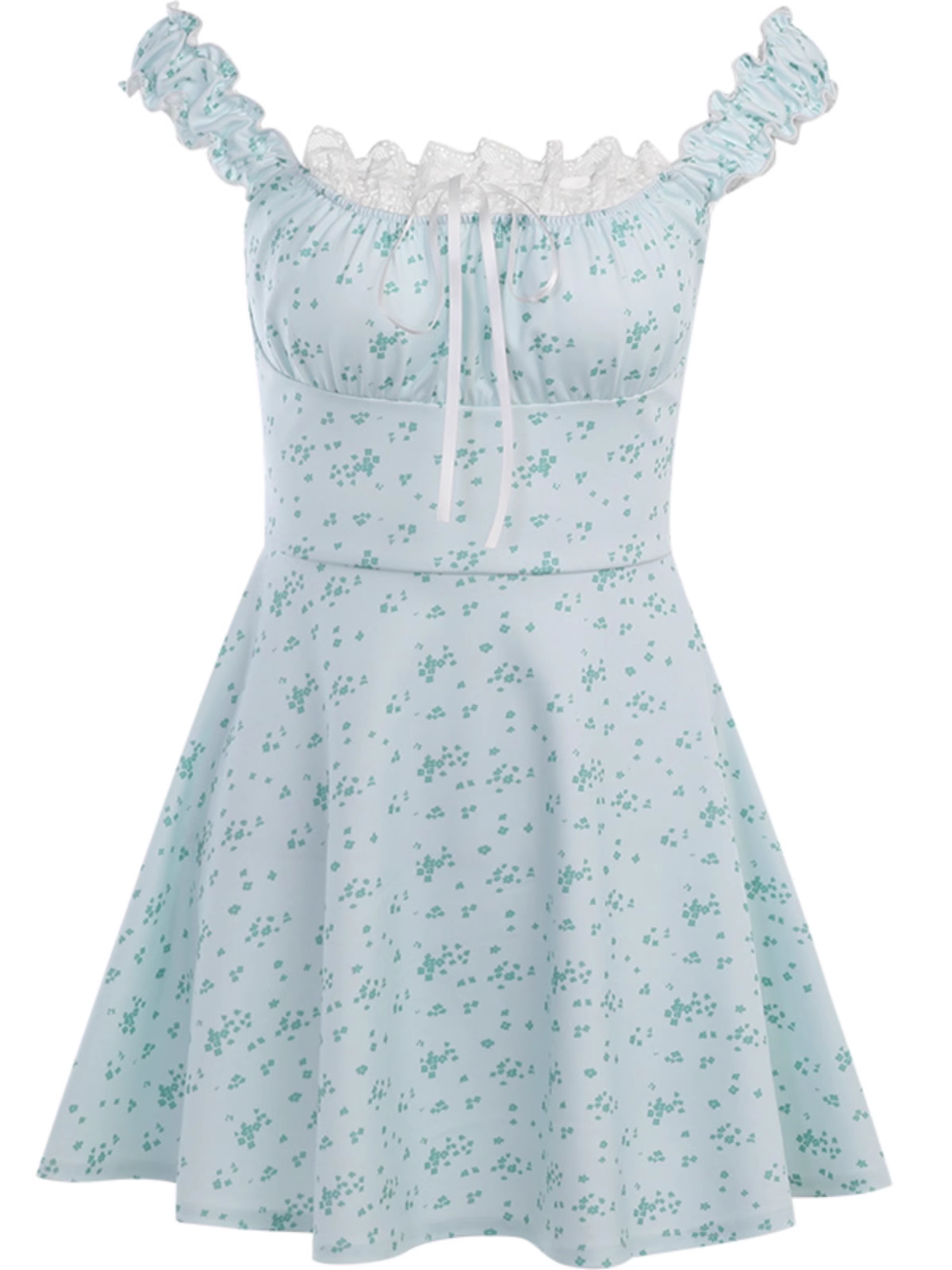 Women's retro lace A-line dress YM748