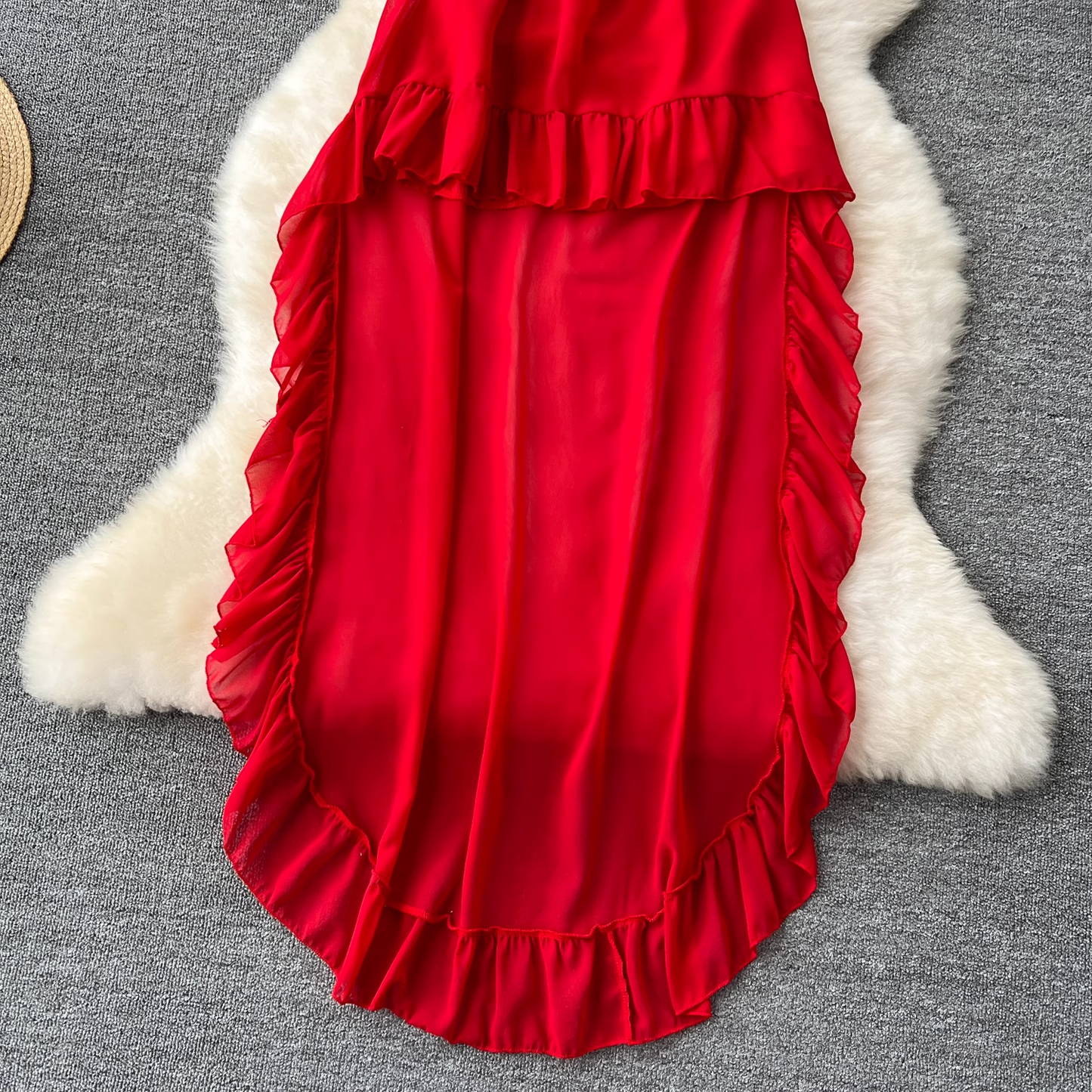 women's summer red dress YM1099