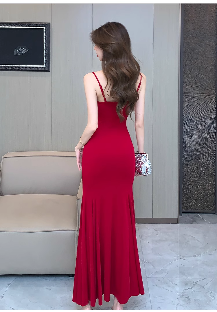 Sexy Red Long Dress YM1256