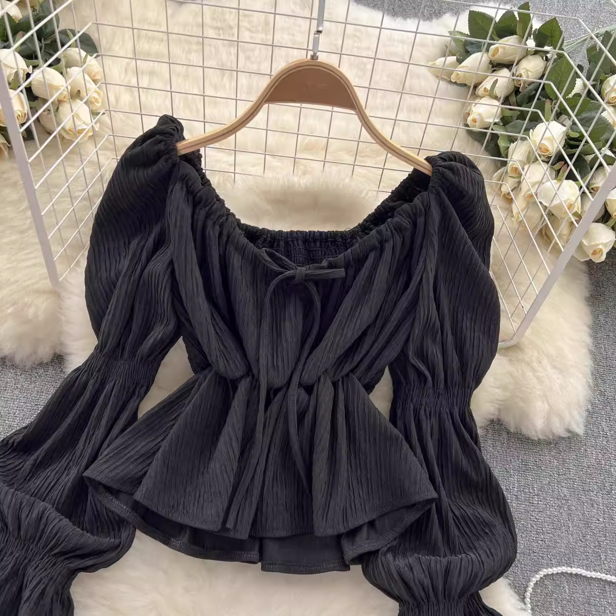 women's puff sleeve blouses,YM144