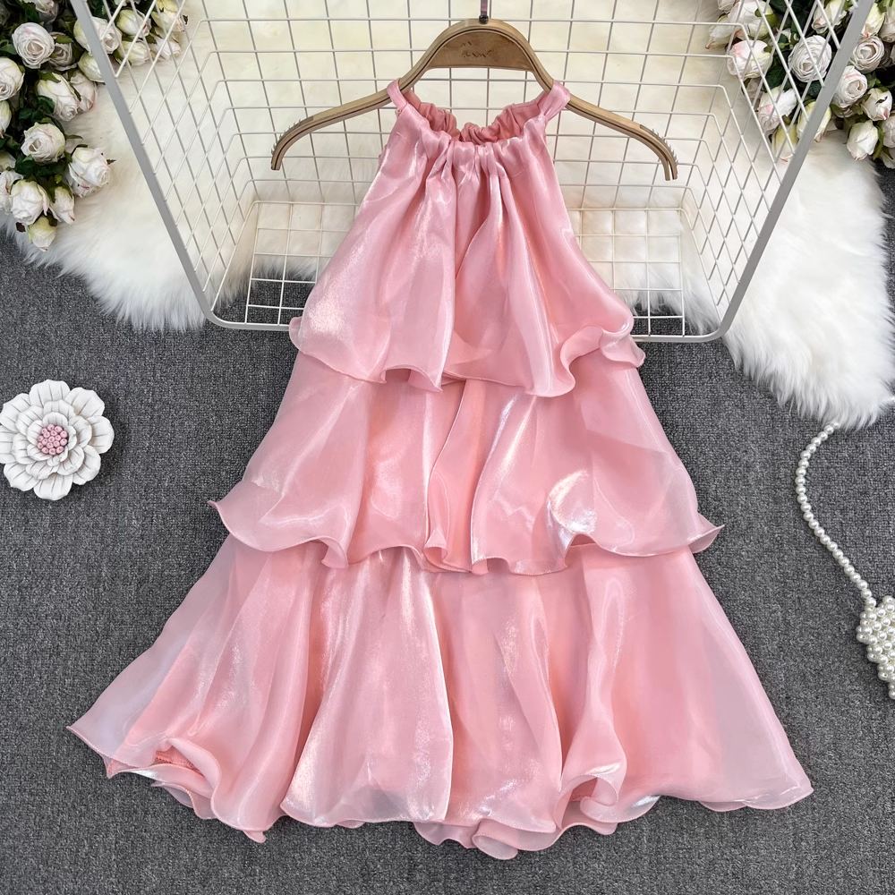 A-line Halter Neck Tutu Dress, YM267