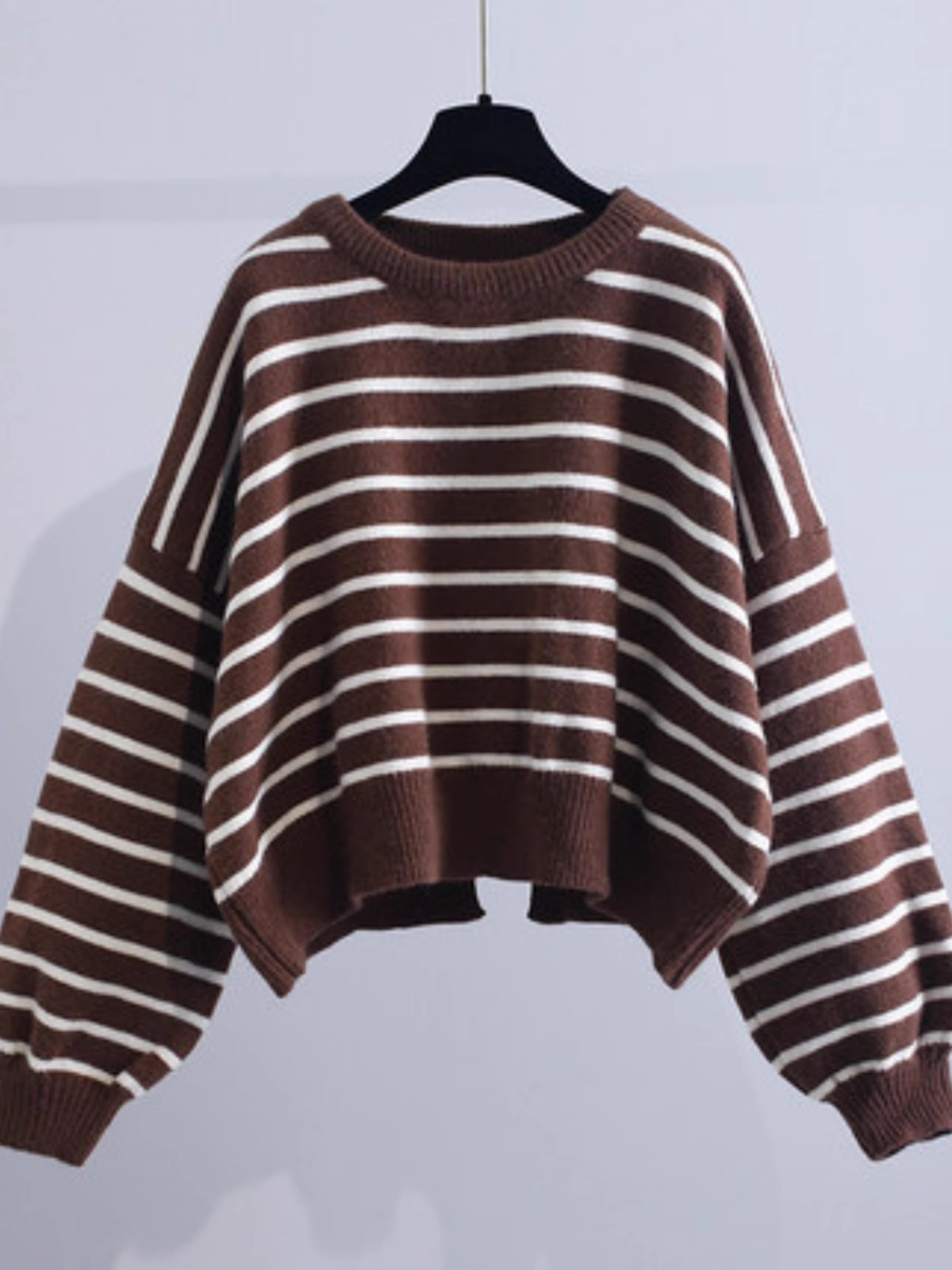 women's spring and autumn striped sweater loose lazy style knitted sweater YM371