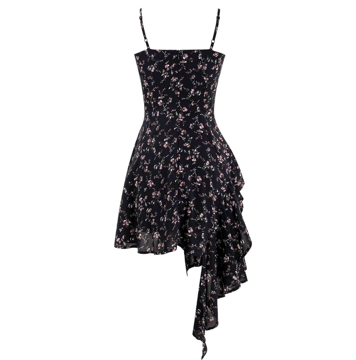 Irregular floral slip dress YM1029