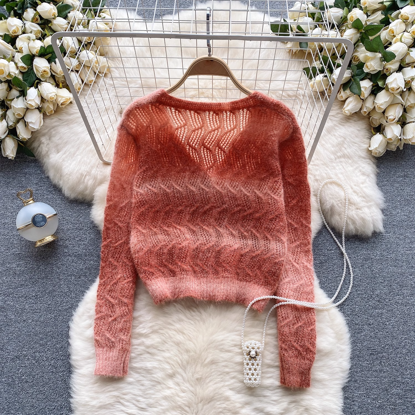 Autumn and winter sweet plush sweater jacket YM534